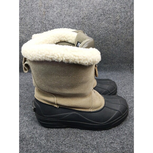 Polaris Womens Size 9 Leather Fur Lined Top Thinsulate Zip Up Snow Boots - Picture 4 of 15